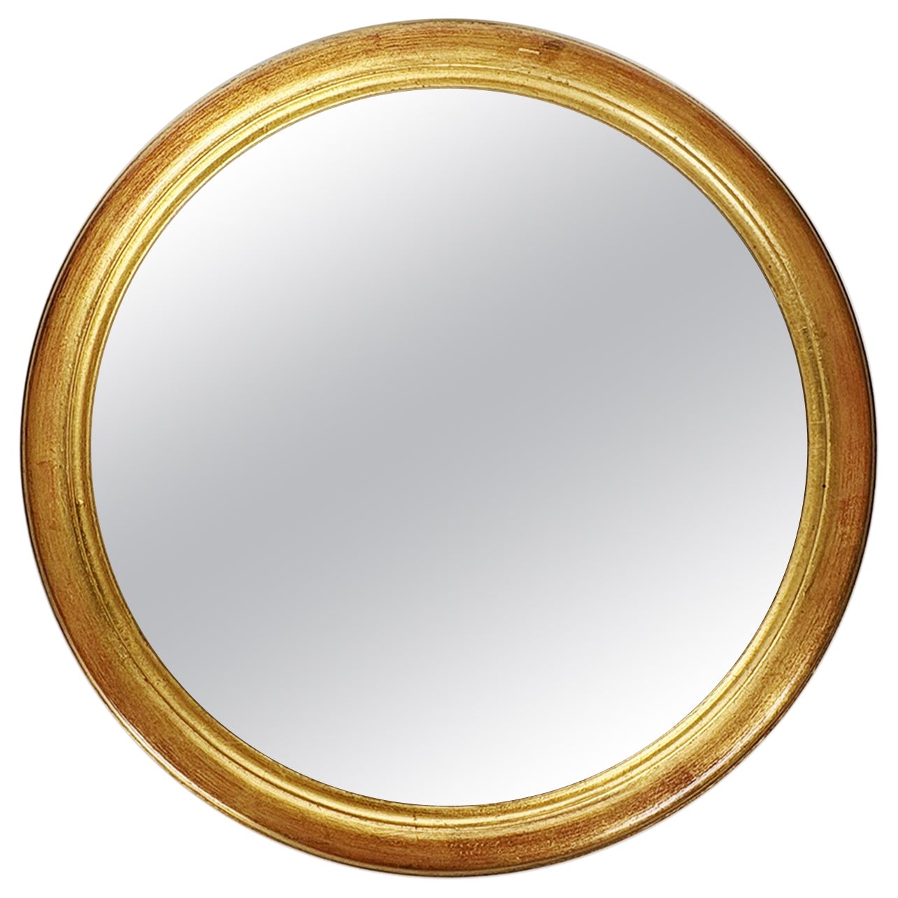 Oval gilded wood mirror, 20th century, France For Sale