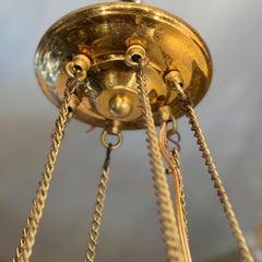 Oval Gilt Bronze Chandelier