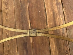 Oval Gilt Iron & Glass Traditional Coffee Cocktail Table