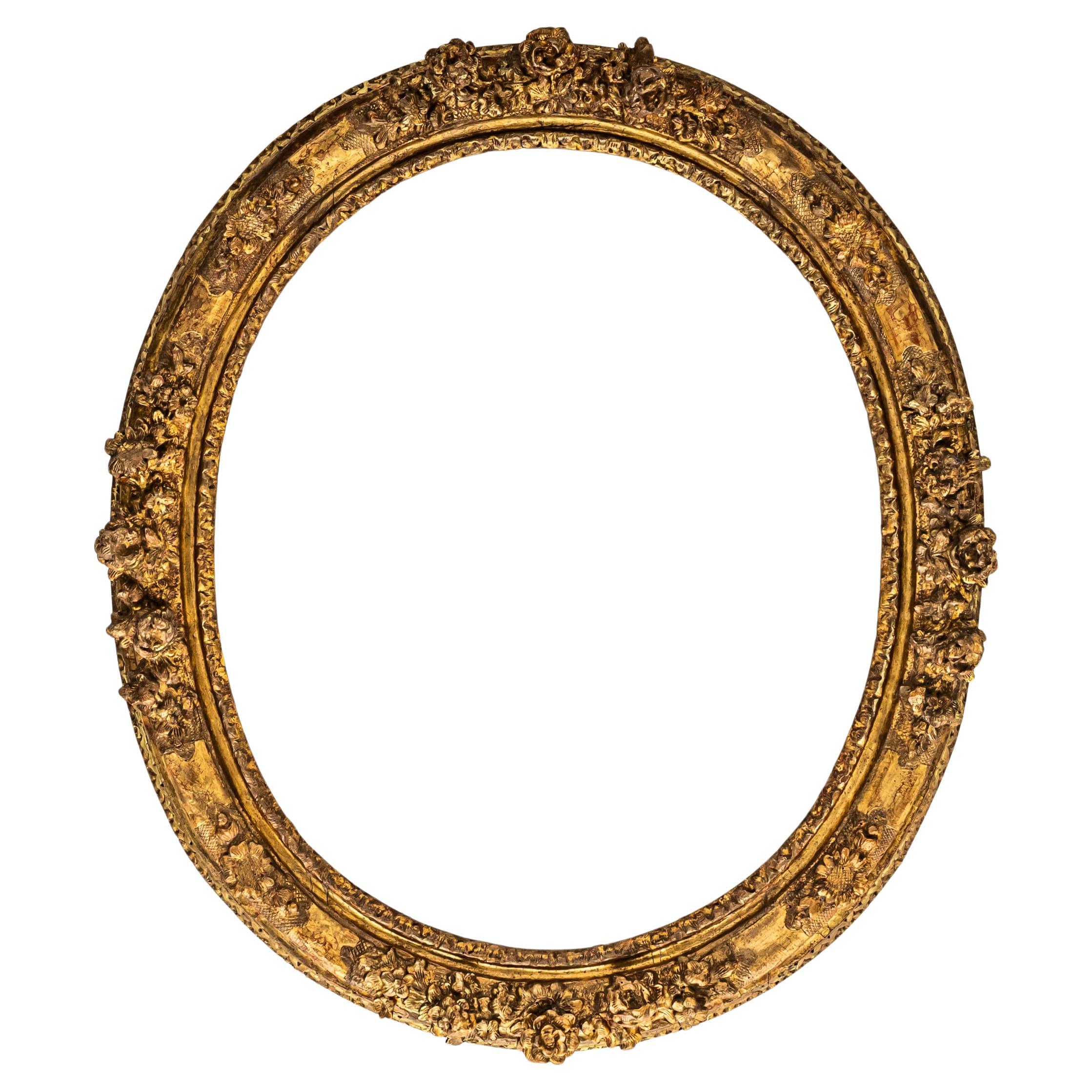 Oval Gilt Louis XV Stucco Frame, France, 18th Century
