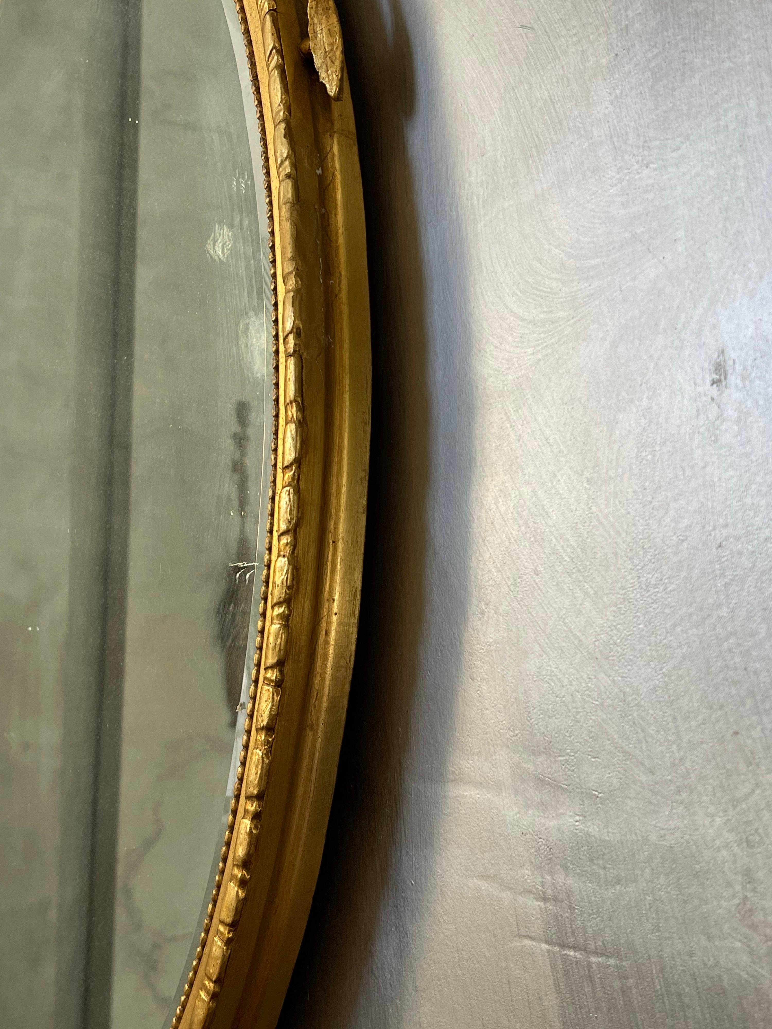 Oval Gilt Wood Mirror 3