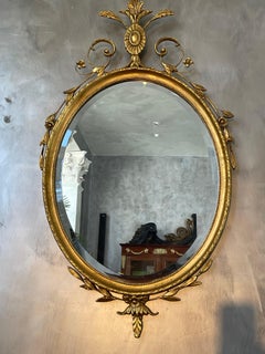 Oval Gilt Wood Mirror