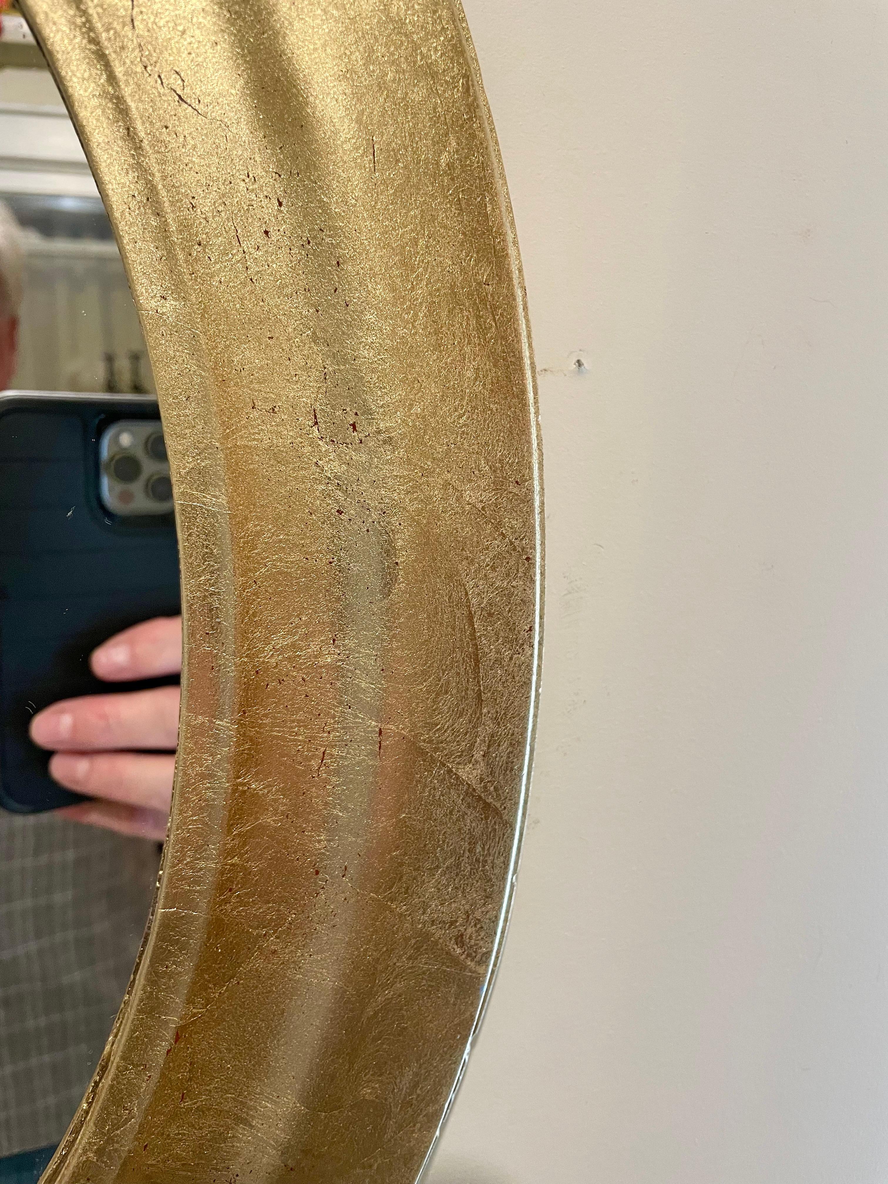 Italian Oval Gilt Wood Mirror