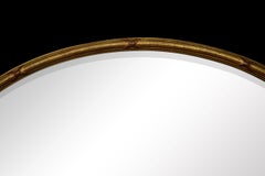 Oval Gilt Wood Wall Mirror