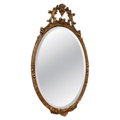 Oval Giltwood French Style Mirror