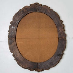 Oval Giltwood Mirror, 20th Century