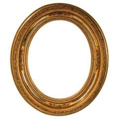 Oval Giltwood Mirror Frame, 19th Century