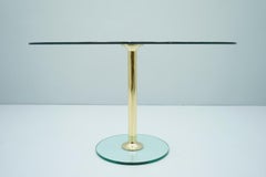 Oval Glass and Brass Dining Table by Draenert, Germany, 1970s