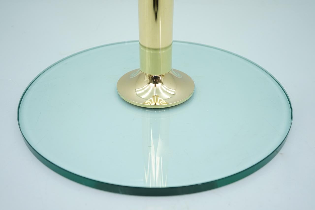 Oval Glass and Brass Dining Table by Draenert, Germany, 1970s In Good Condition For Sale In Frankfurt / Dreieich, DE