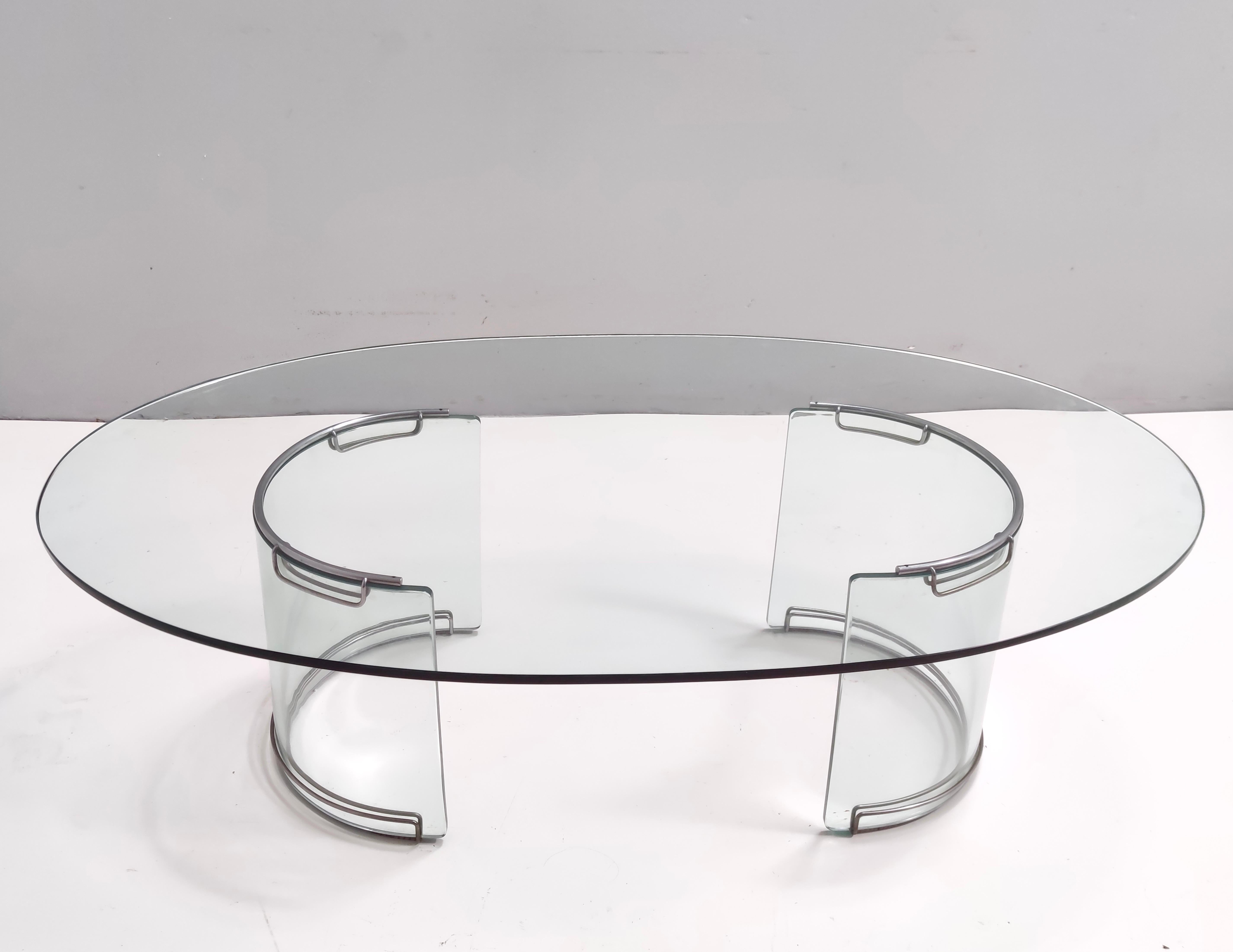 Table basse ovale Adam par Luigi Massoni pour Gallotti & Radice, Italie Excellent état à Bresso, Lombardy