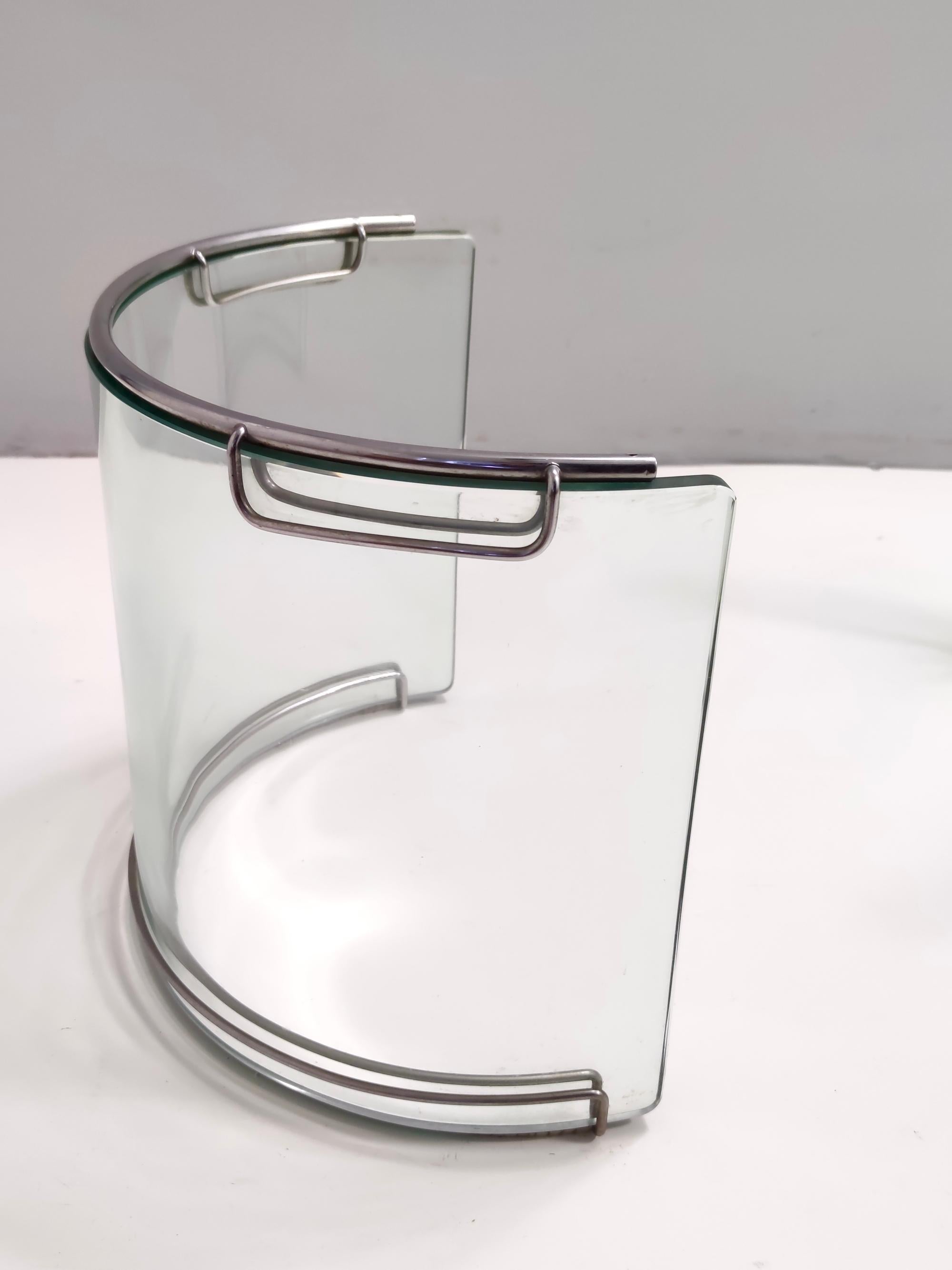 Oval Glass Coffee Table mod. Adam by Luigi Massoni for Gallotti & Radice, Italy For Sale 2