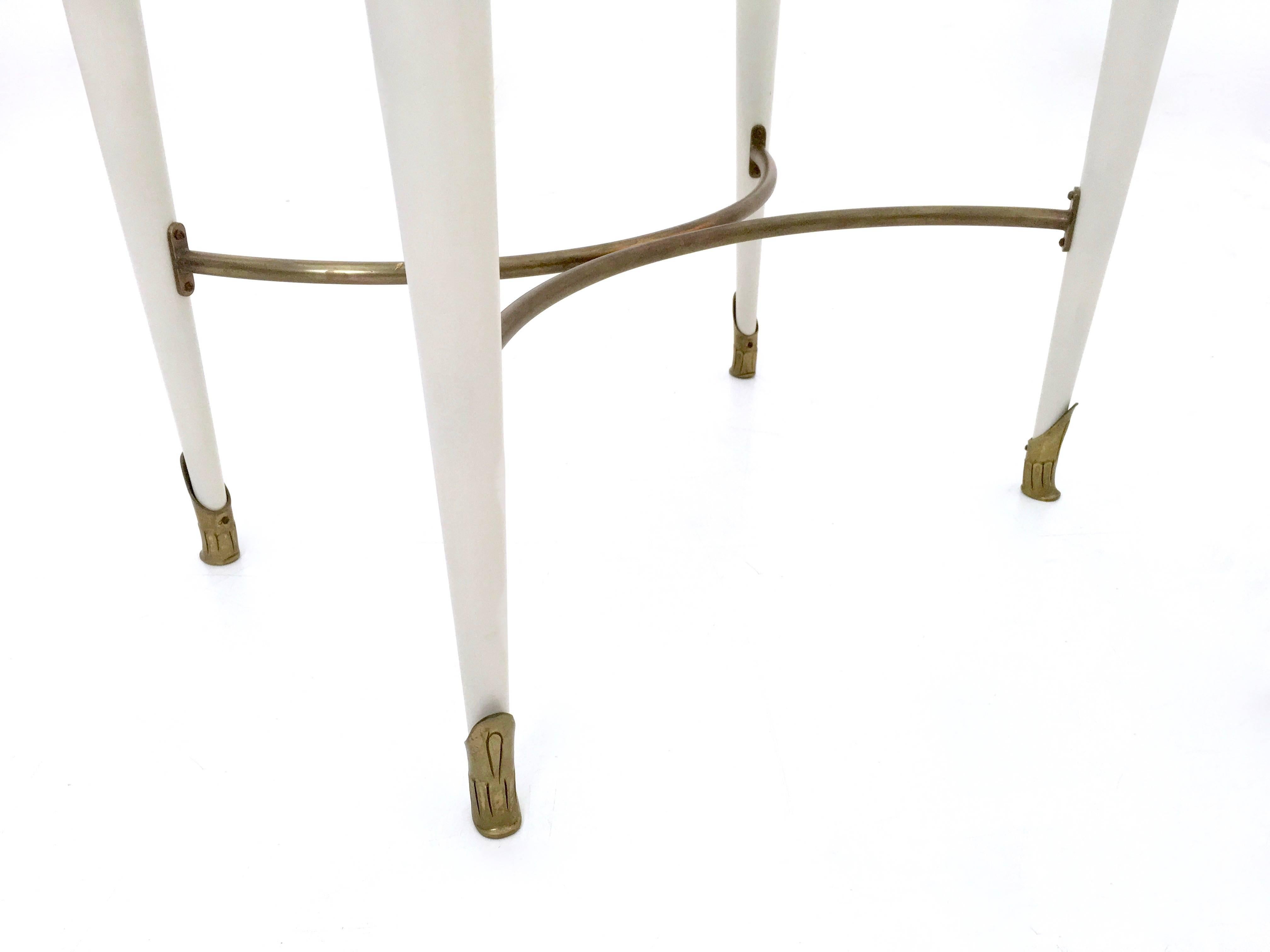 Brass Coffee Table with an Oval Glass Top in the Style of Pierluigi Colli, Italy For Sale 8