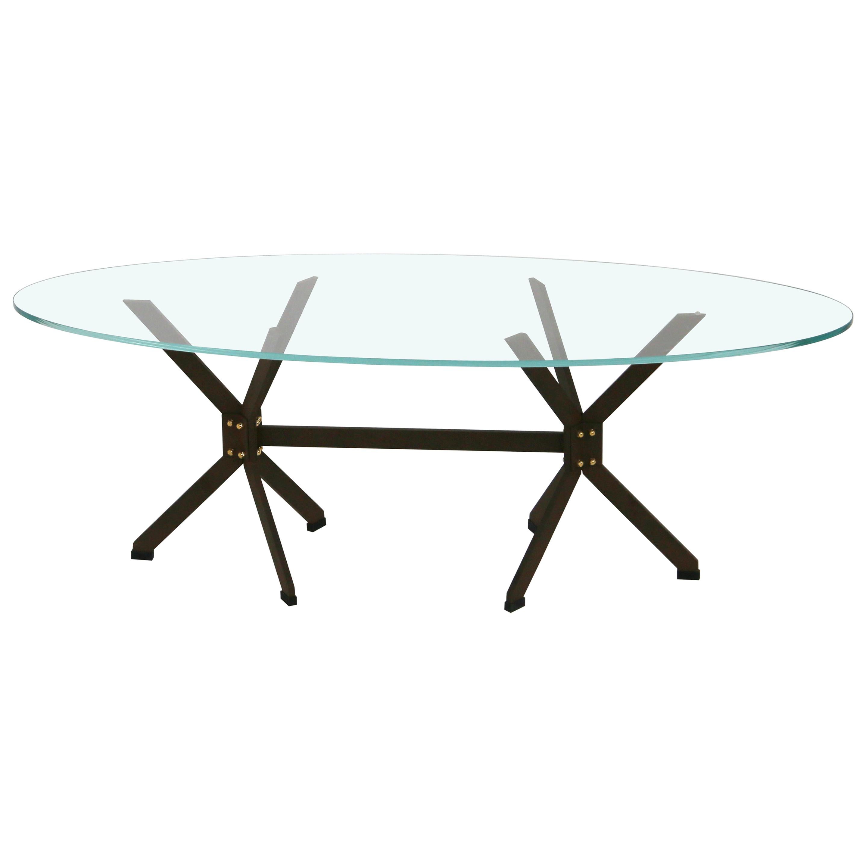 Oval Glass Table Le Zoie Designed by Michele Dal Bon