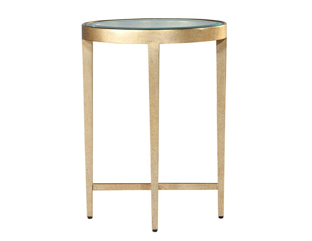 Oval Gold Contemporary Drinks Table 2