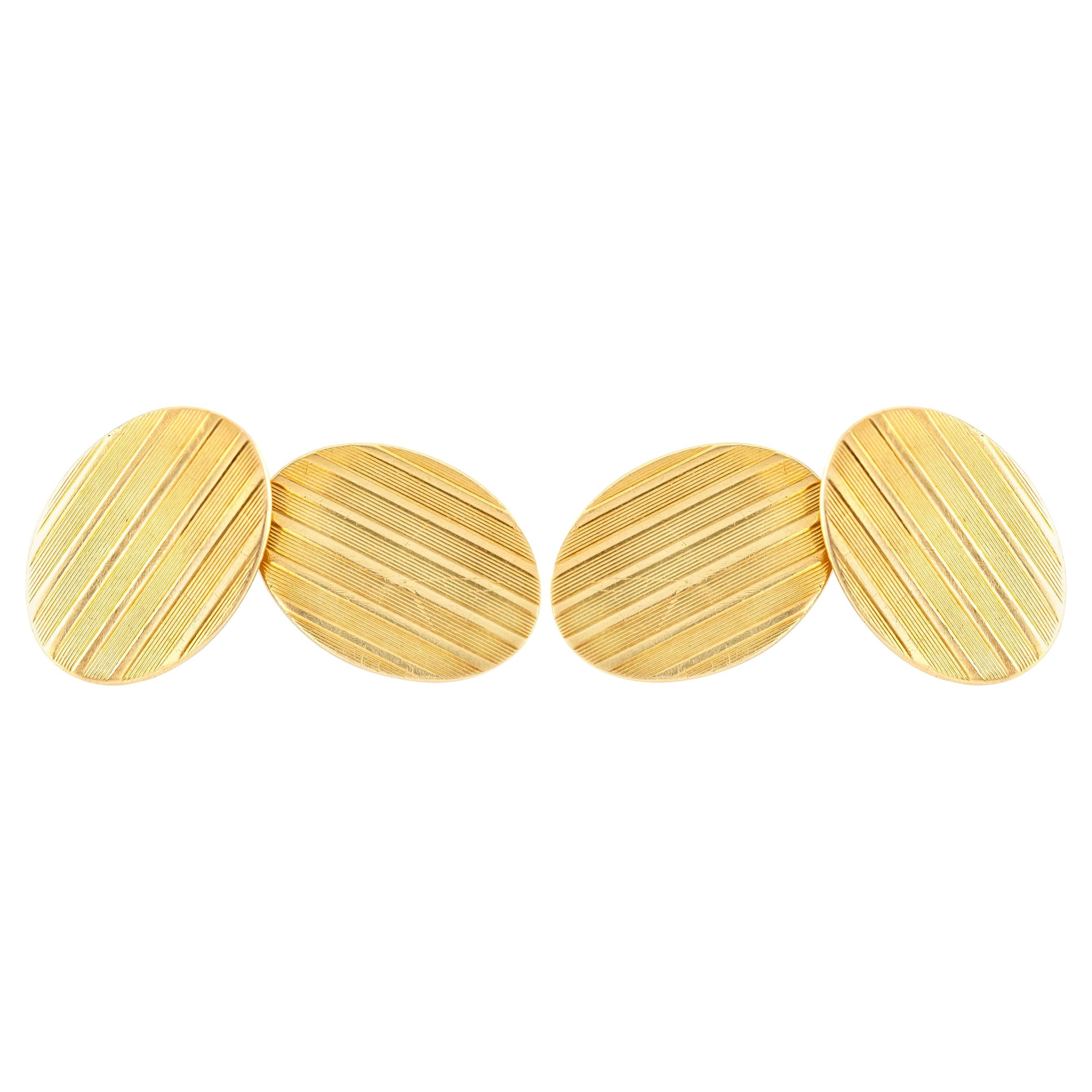 Oval Gold Cufflinks