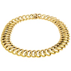 Oval Gold Link Necklace