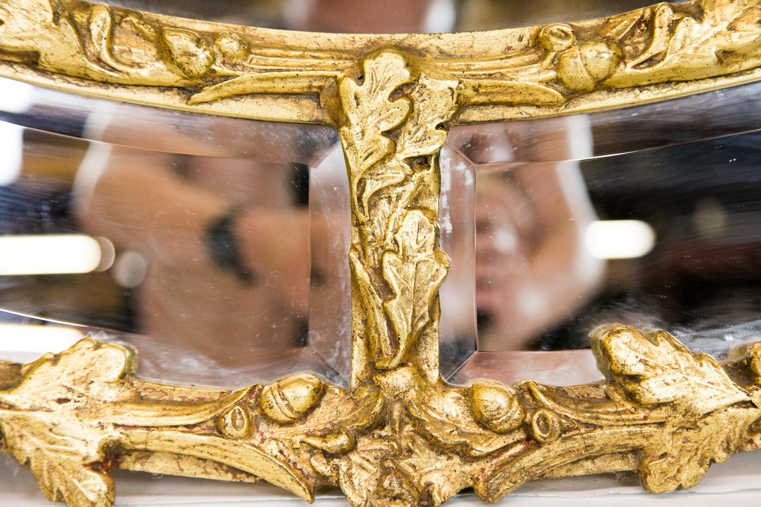 Late 20th Century Oval Gold Mirror