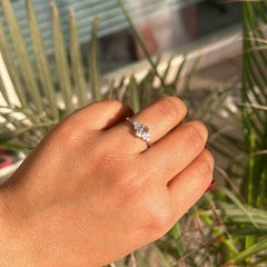 Ovaler ovaler grüner Amethyst Everyday Wear Edelsteinring für Mutter Geschenk in 925 Silber