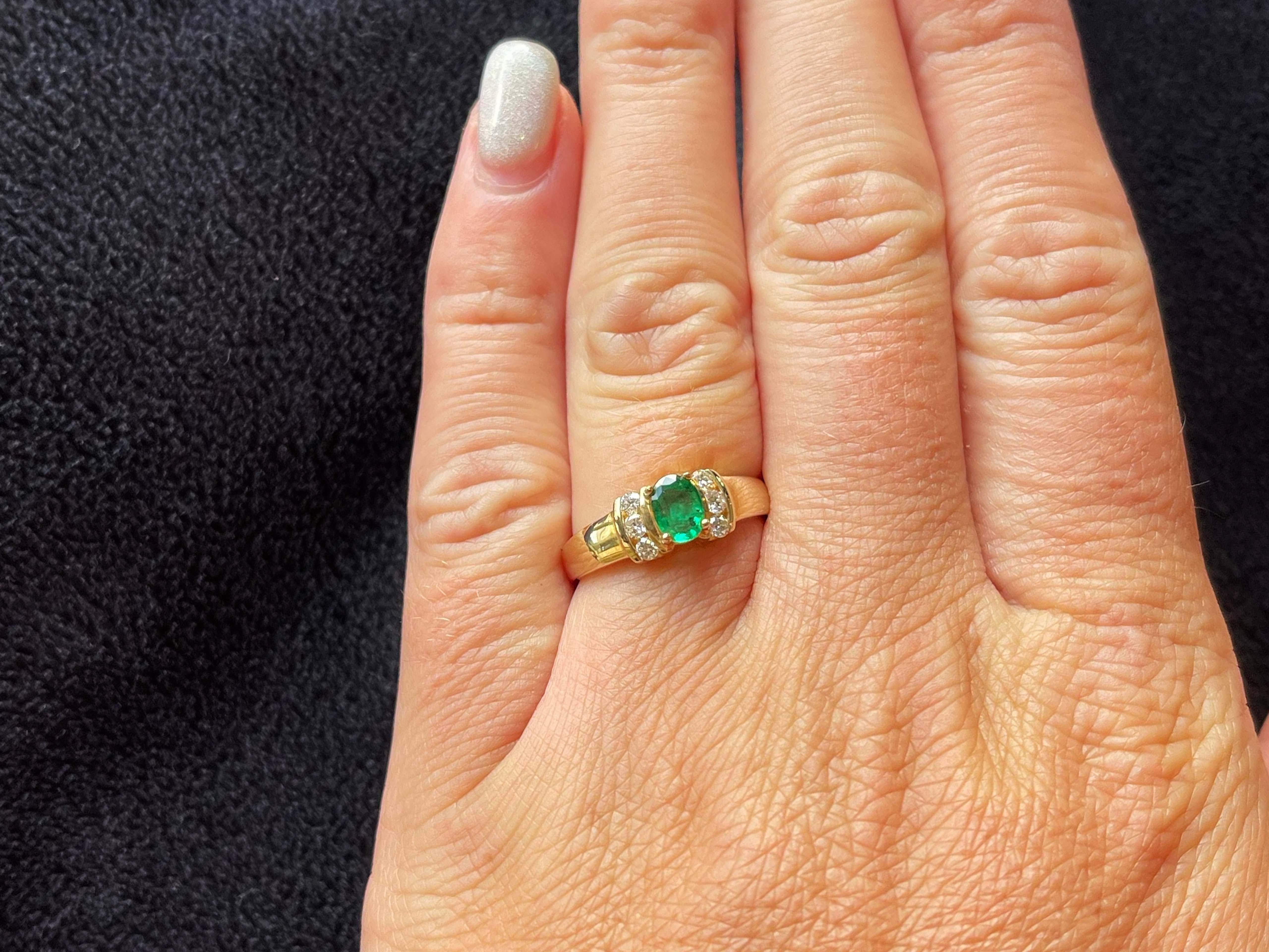 Item Specifications:

Metal: 14k Yellow Gold

Style: Statement Ring

Ring Size: 6.25 (resizing available for a fee)

Total Weight: 2.2 Grams

Diamond Count: 6

Diamond Carat Weight: 0.12

Diamond Color: G-H

Diamond Clarity: SI1-SI2

Gemstone