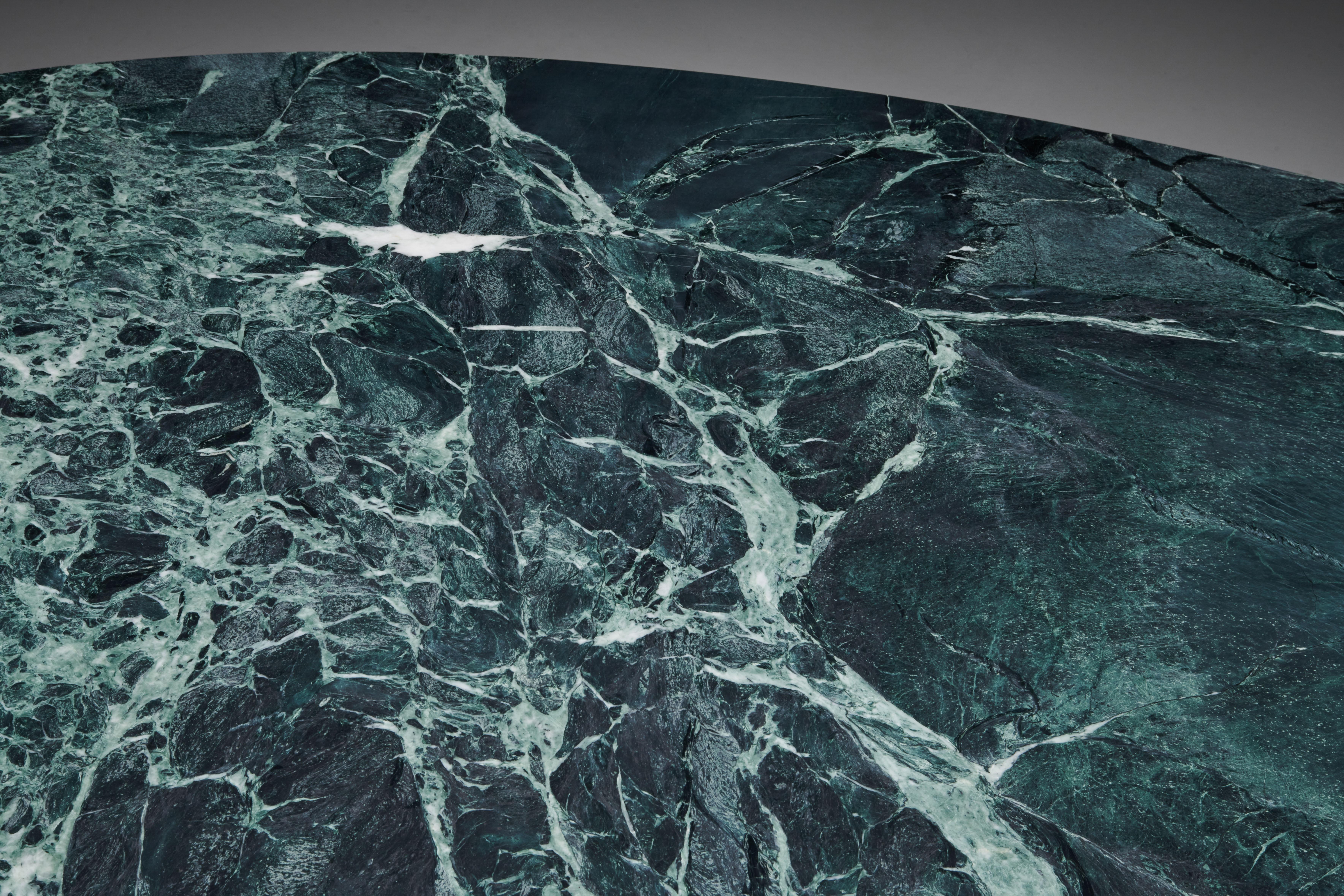 Oval Green Marble Dining Table by Florence Knoll, United States, 1960s 10