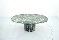 Oval Green Marble Dining Table Italy 1970s
