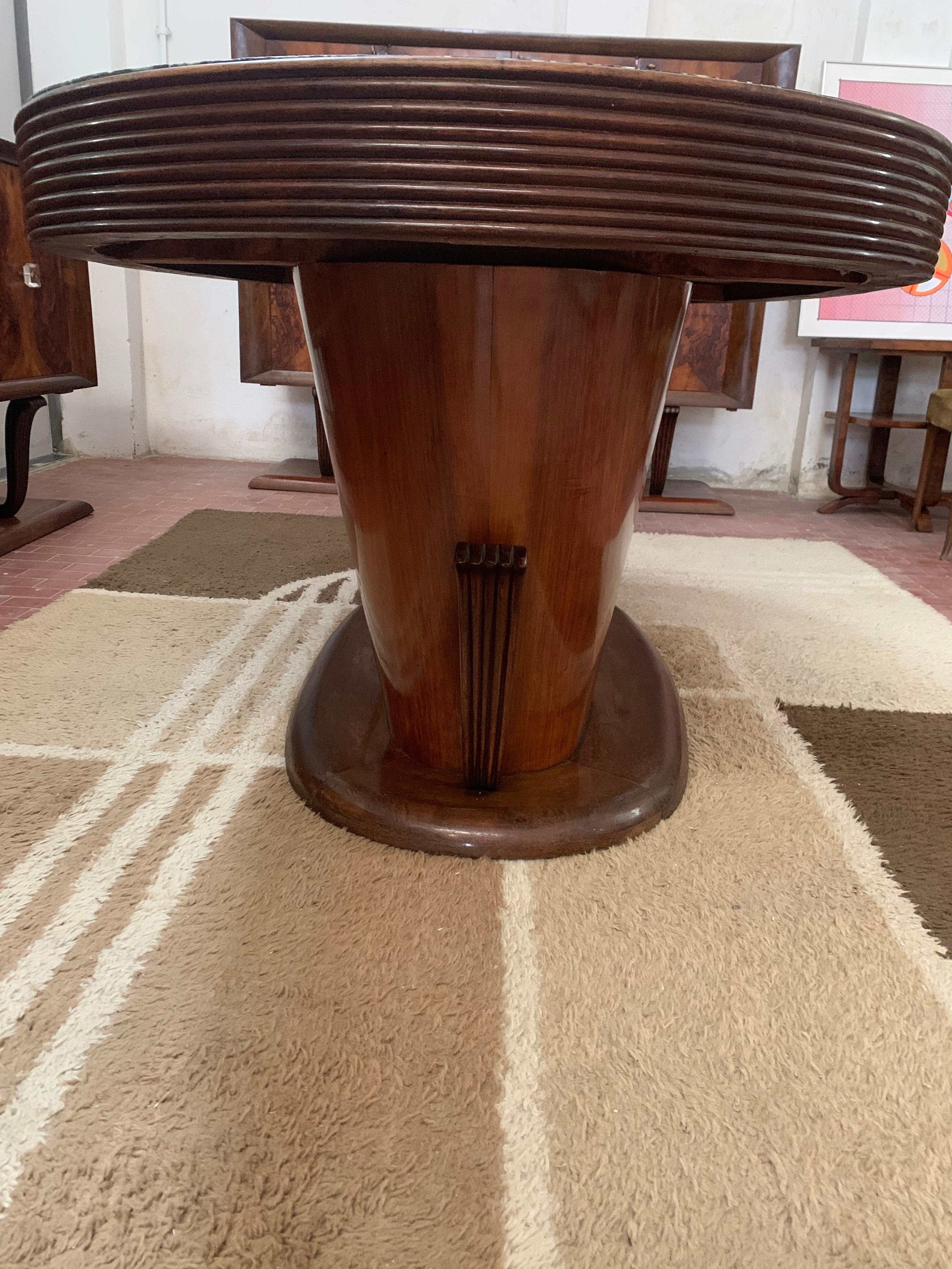 Oval Grissinato Edge Table with Green Alpi Marble Top from Premuda Lissone Milan For Sale 7