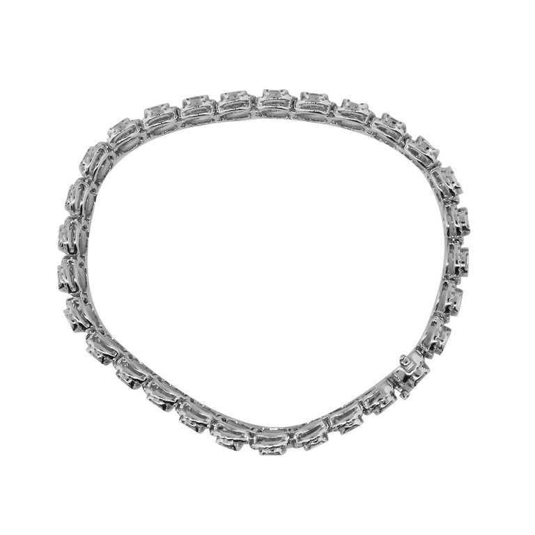 Oval Halo Diamond Bracelet For Sale at 1stDibs