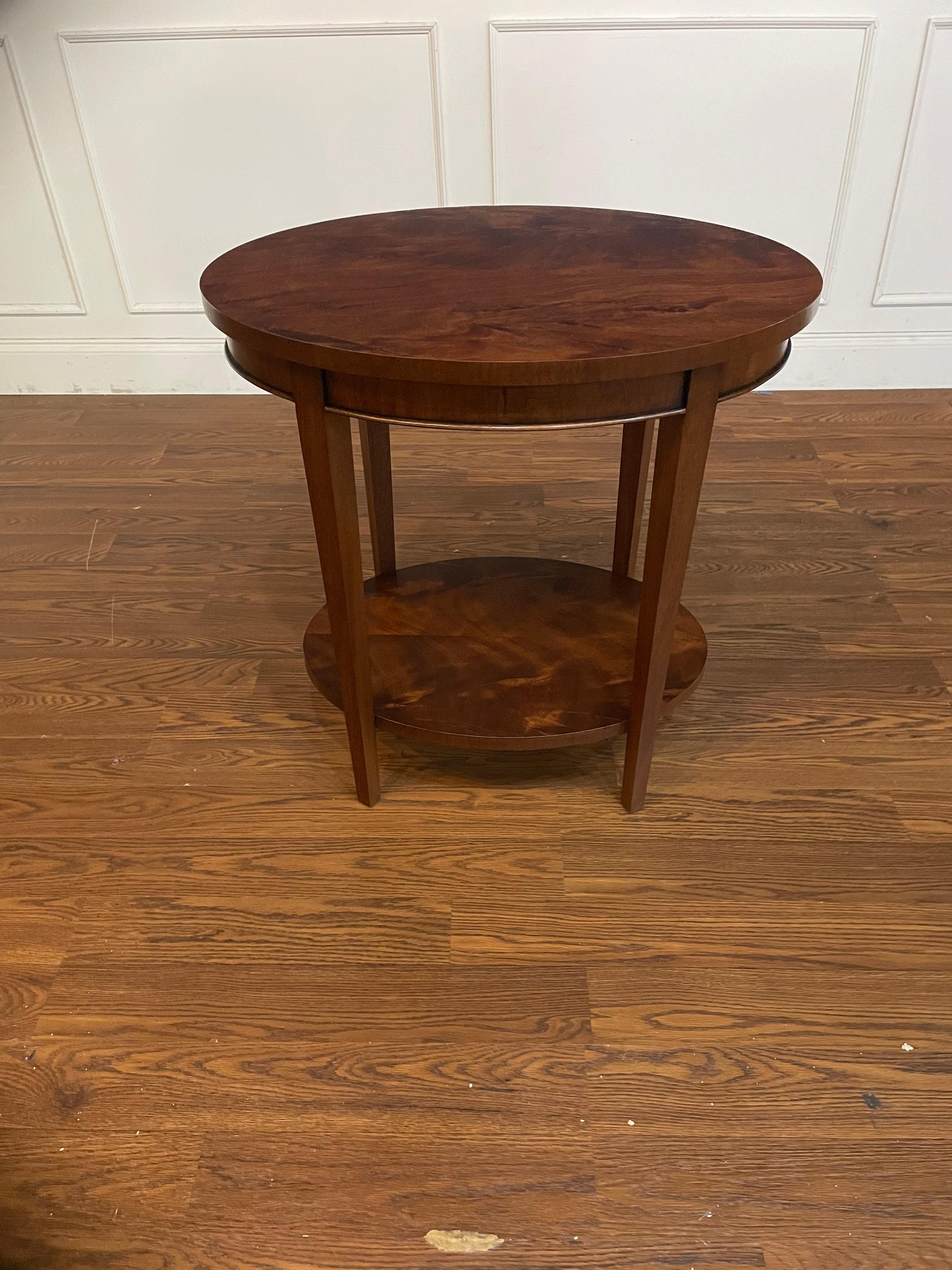 Contemporary Oval Hepplewhite Style Mahogany Side Table For Sale