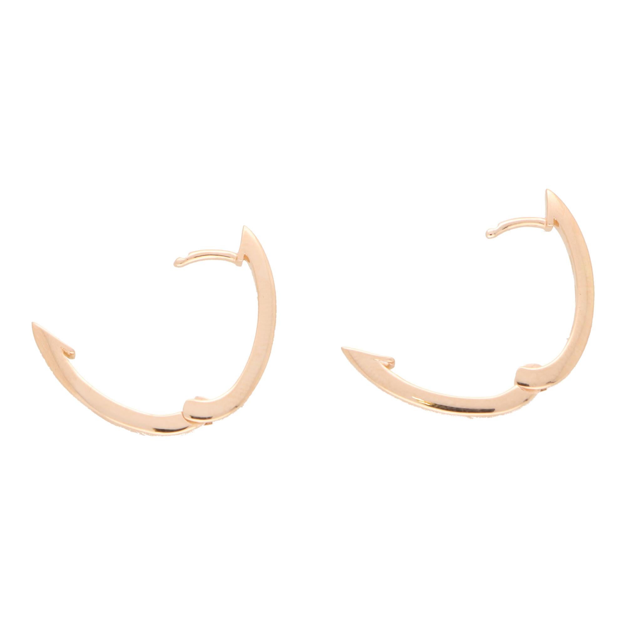 solid rose gold hoop earrings