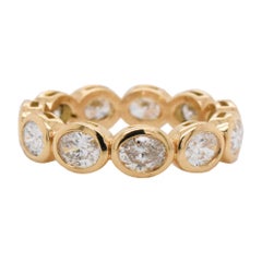 Oval Horizontal Diamond Bezel Eternity Band, 2.55 carat weight