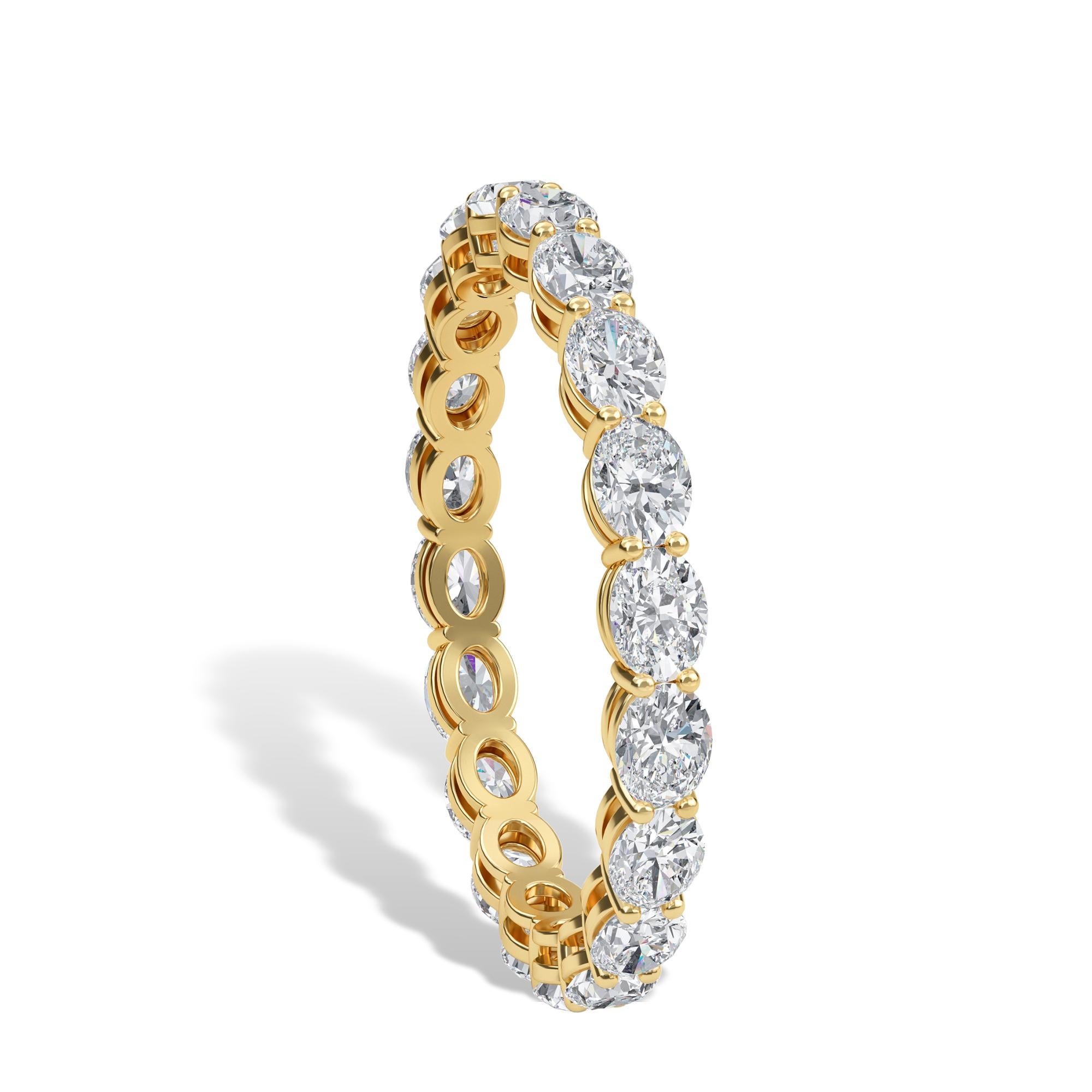 horizontal oval eternity band