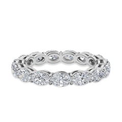 Oval Horizontal Diamond Eternity Band, 2.90TCW
