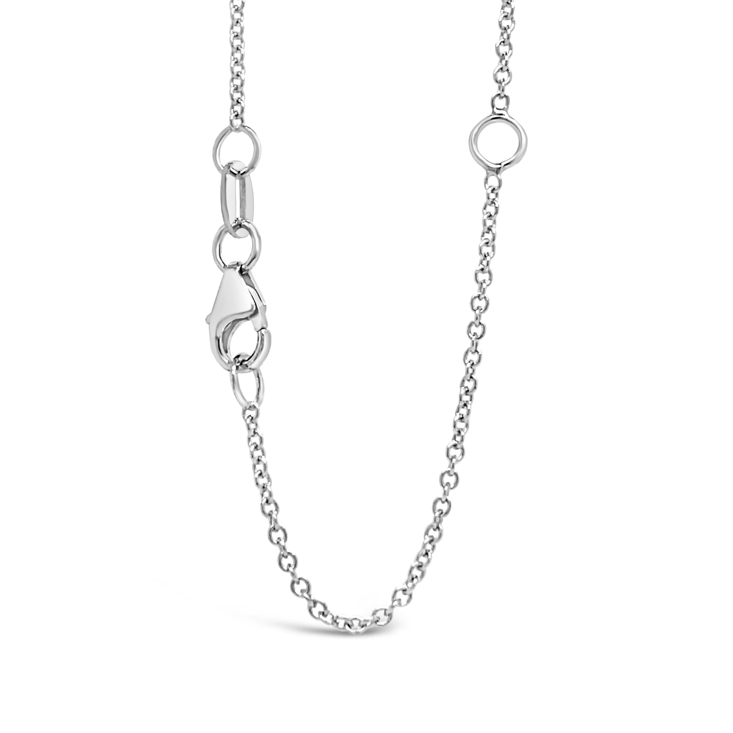 Women's or Men's Oval Horizontal Diamond Pendant, 0.40 Total Carat For Sale
