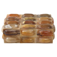 Oval Horn Tiled Keepsake Box