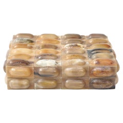 Oval Horn Tiled Keepsake Box