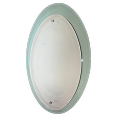 Oval Italian Mirror Attributed to Fontana Arte, 1960s
