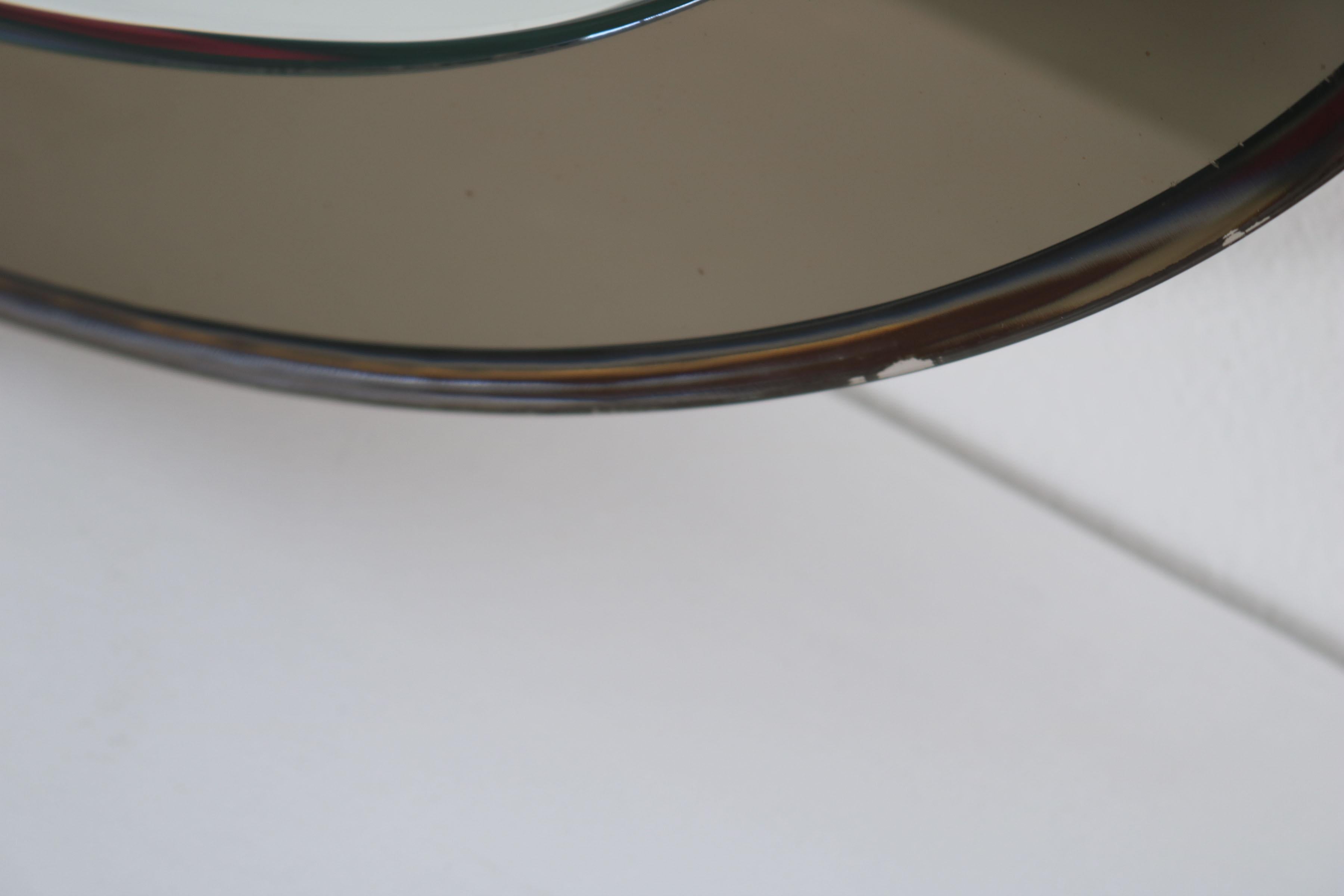 Oval Italian Twotone Mirror, Design: Antonio Lupi by Cristal Luxor, 1960s For Sale 3