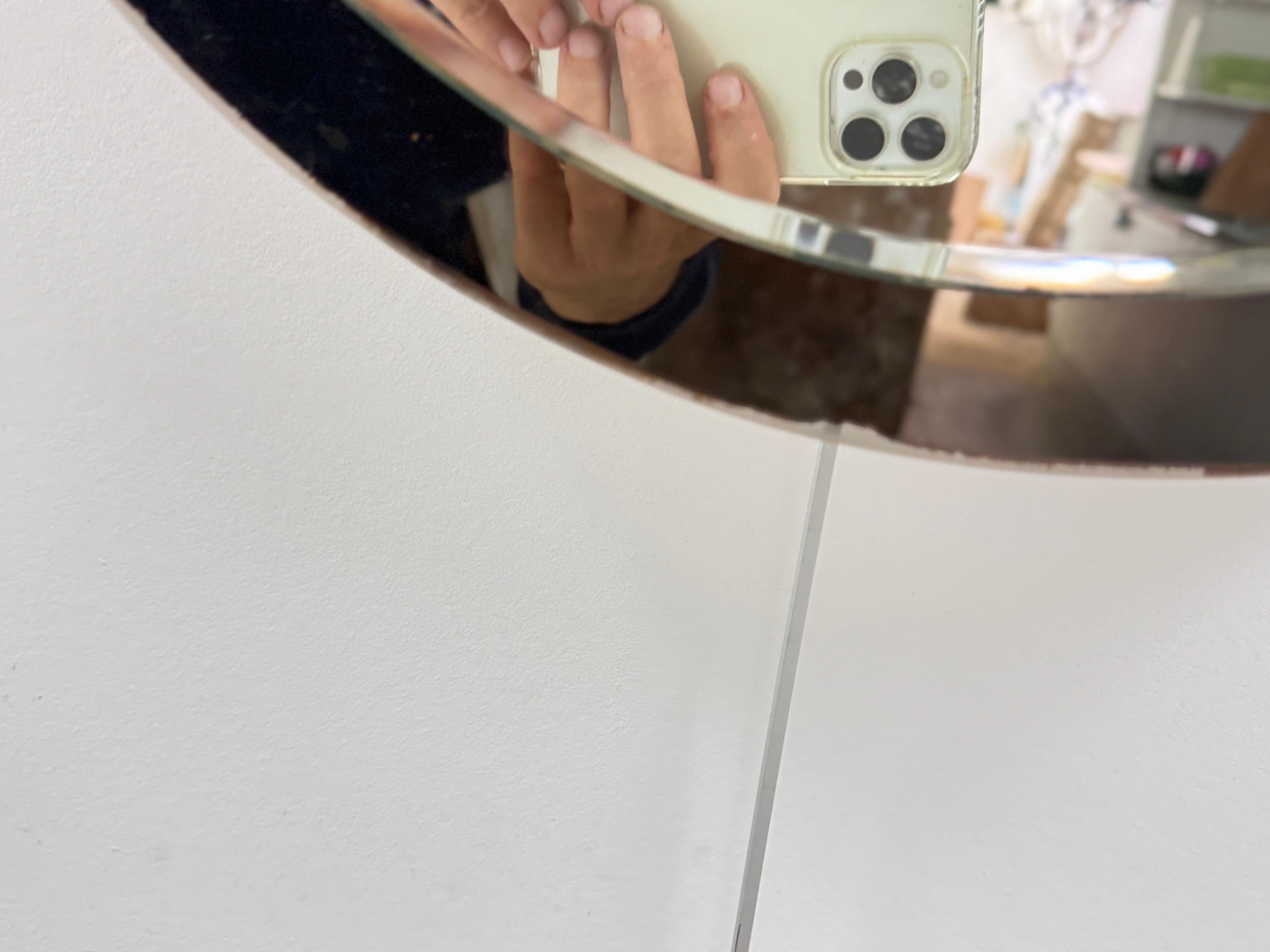 Oval Italian Twotone Mirror, Design: Antonio Lupi by Cristal Luxor 1960s For Sale 3