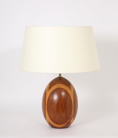 Lampe ovale en Wood Wood, USA 1960's