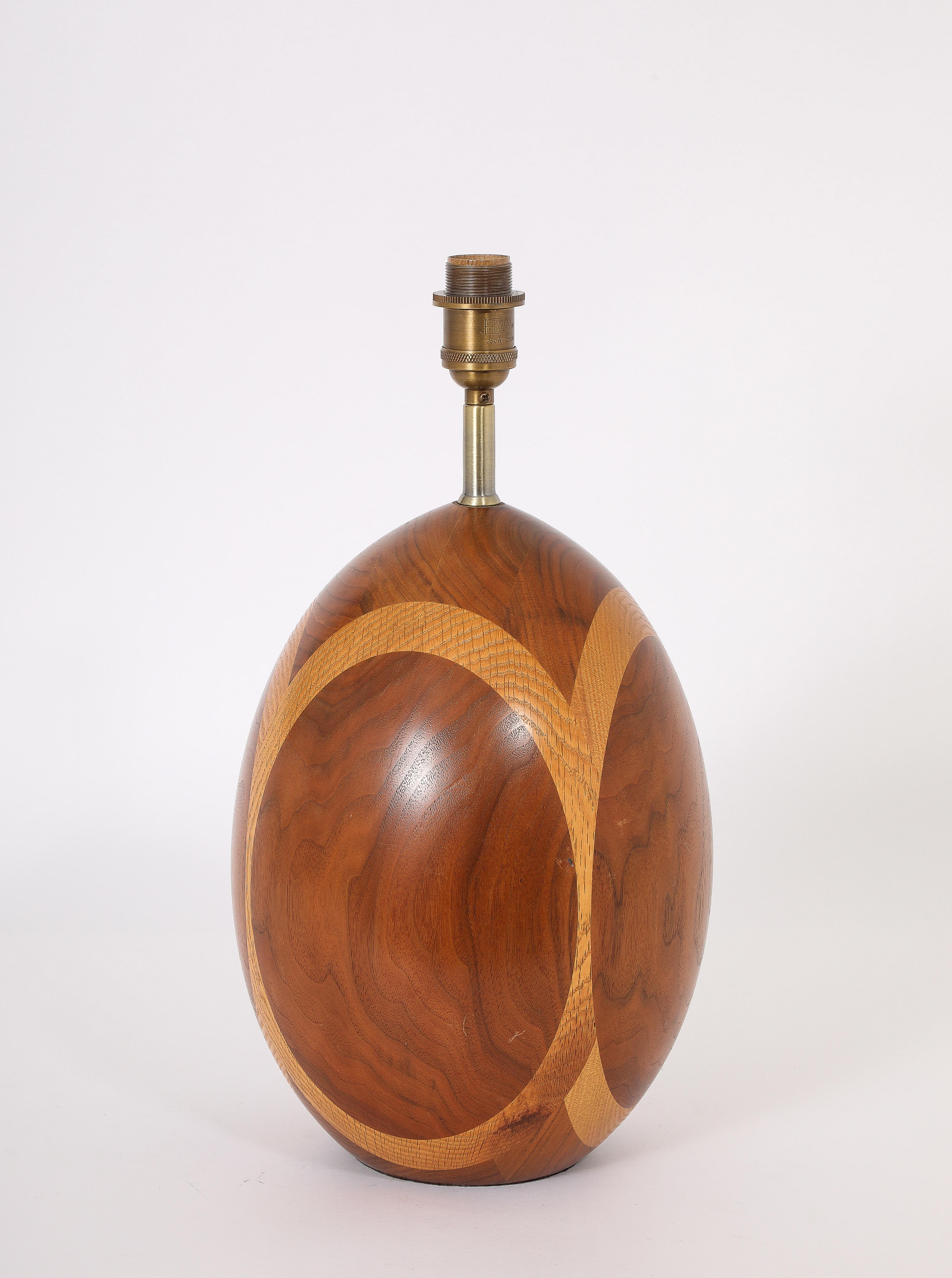 Orme Lampe ovale en Wood Wood, USA 1960's en vente