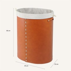 Cesto portabiancheria ovale in pelle ARPEA Standard