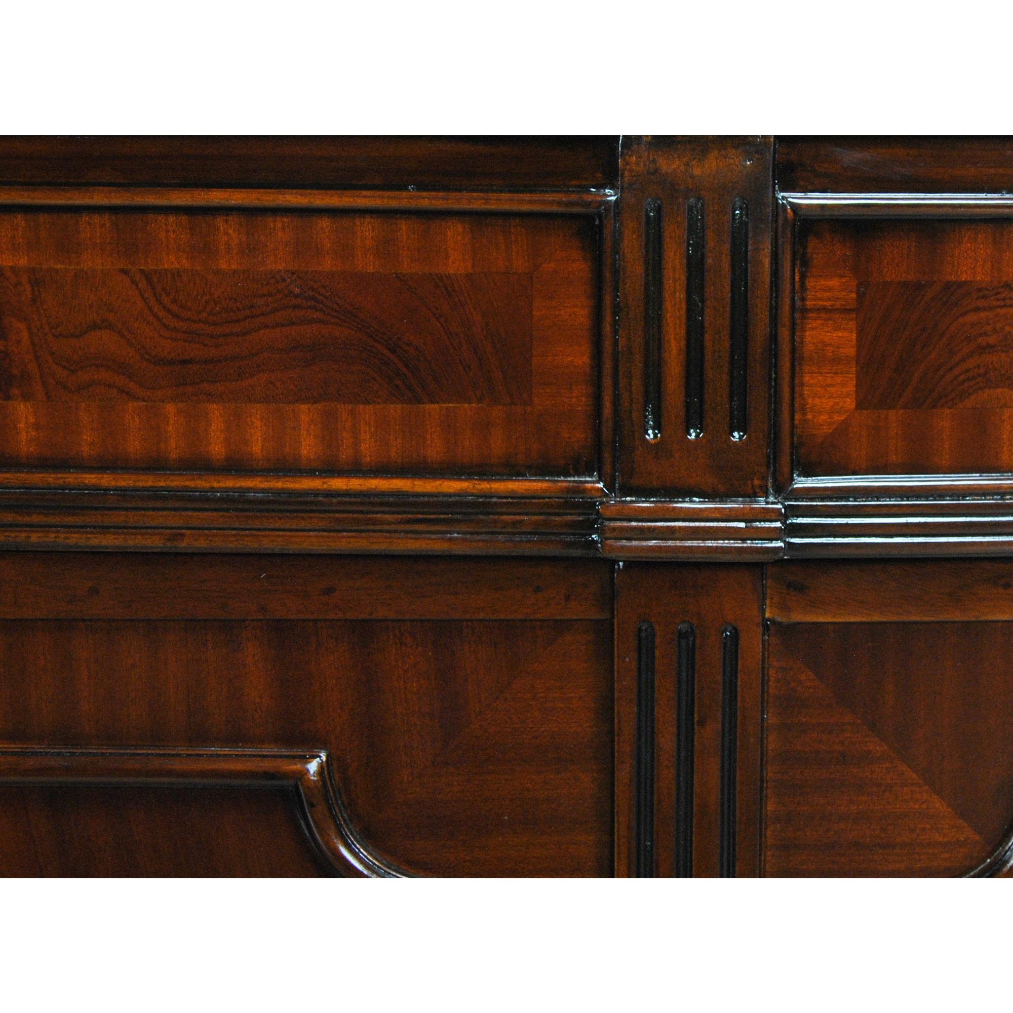 Oval Leather Top Desk with Privacy Panel 4