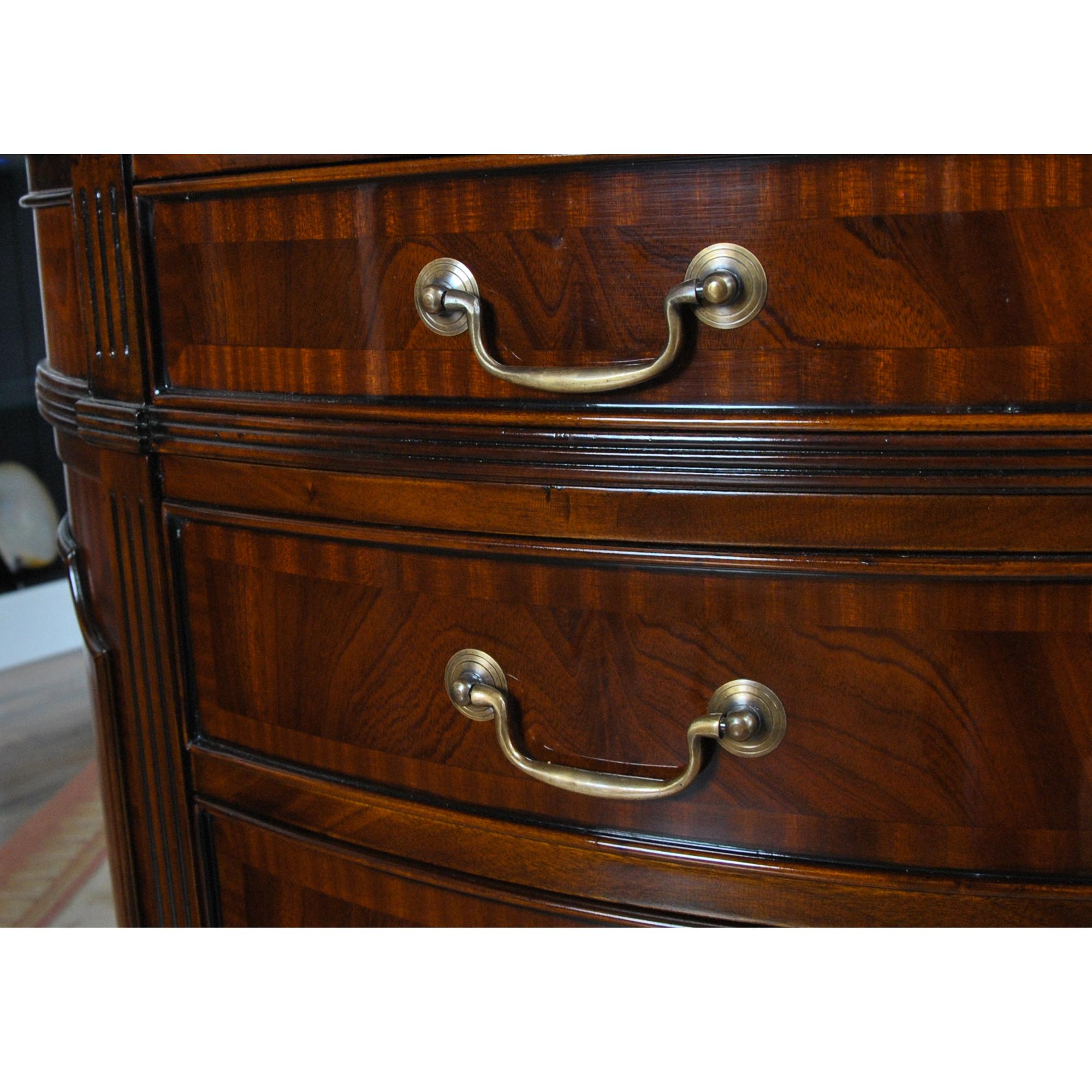 Oval Leather Top Desk with Privacy Panel 12