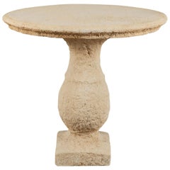 Oval Limestone Occasional Table