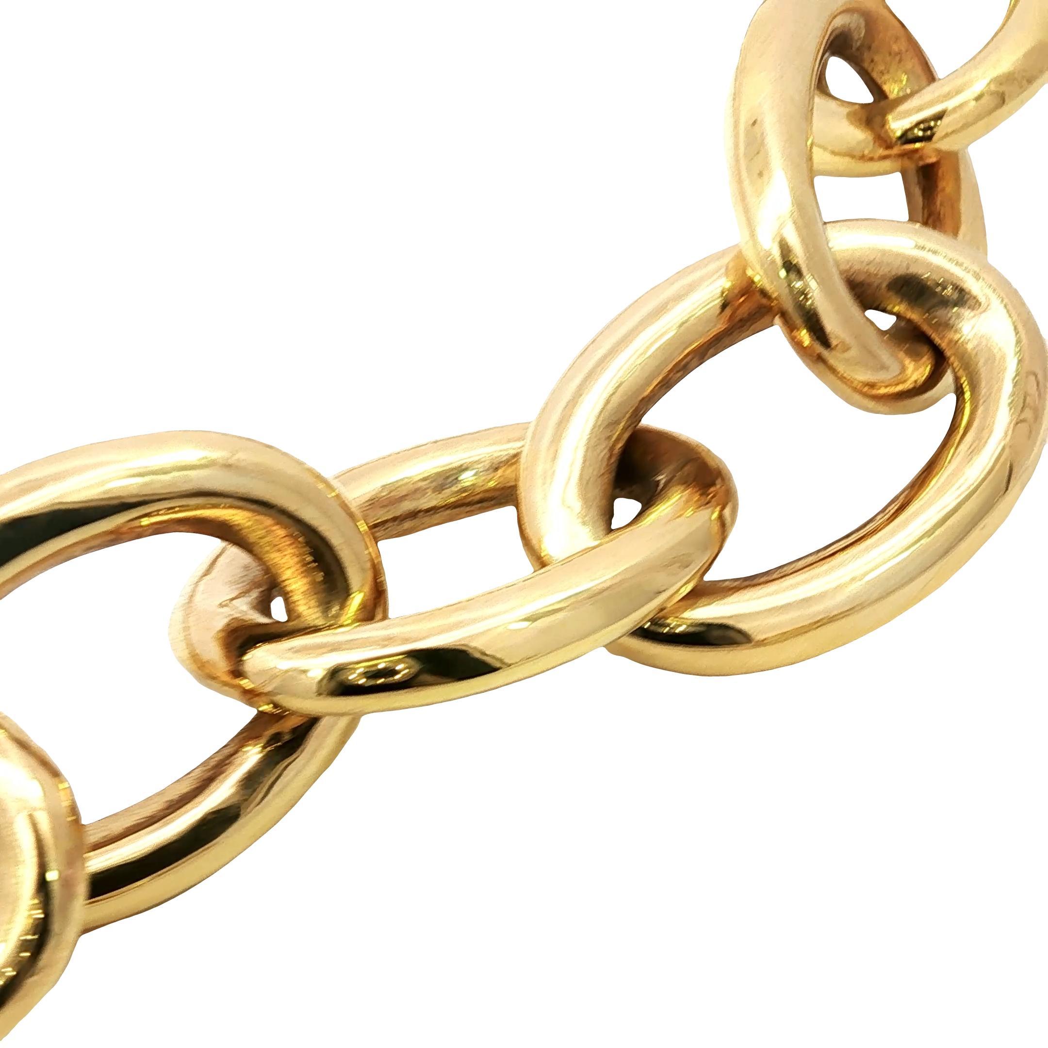 Collier d'or à maillons ovales en or jaune 14K 18.5