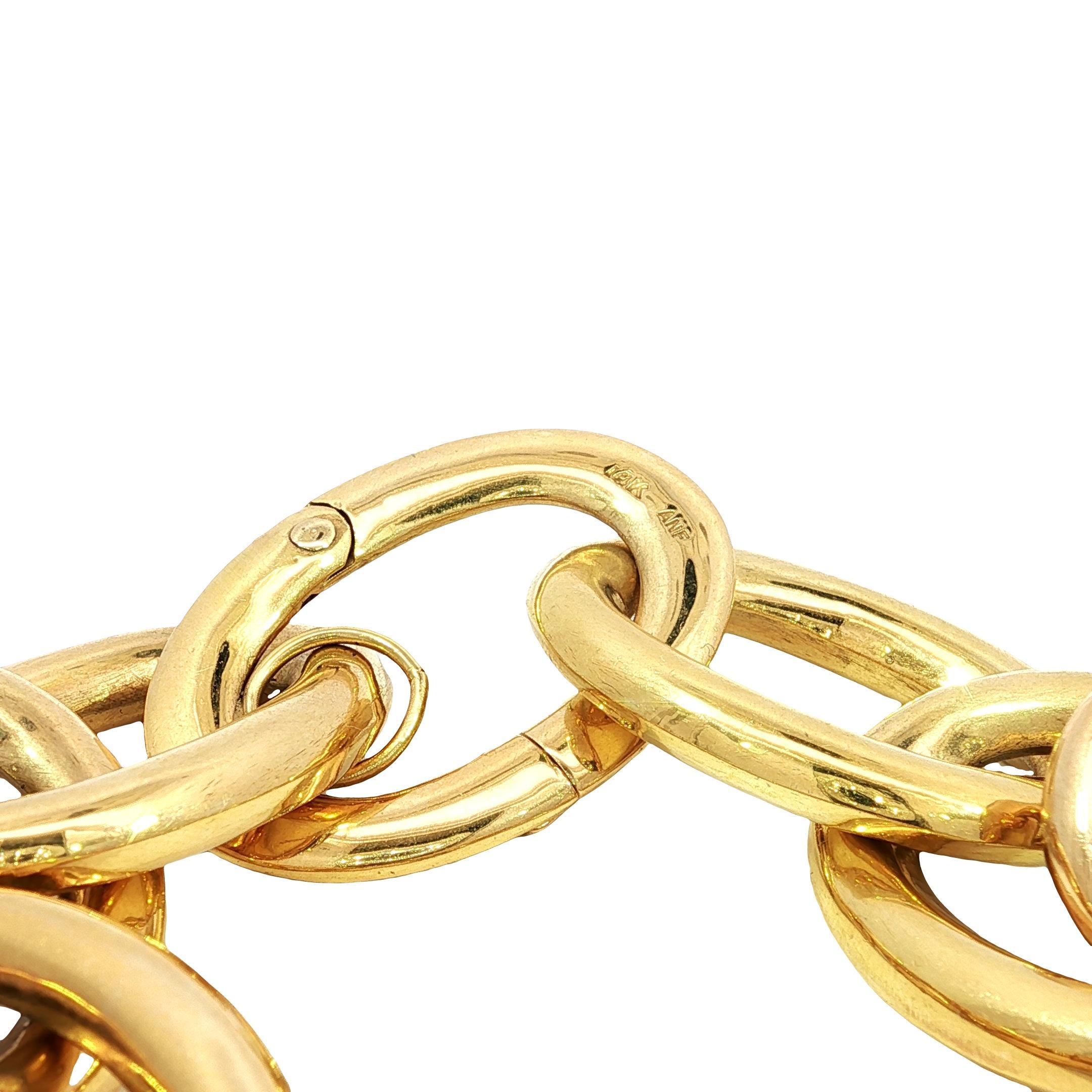 Collier d'or à maillons ovales en or jaune 14K 18.5