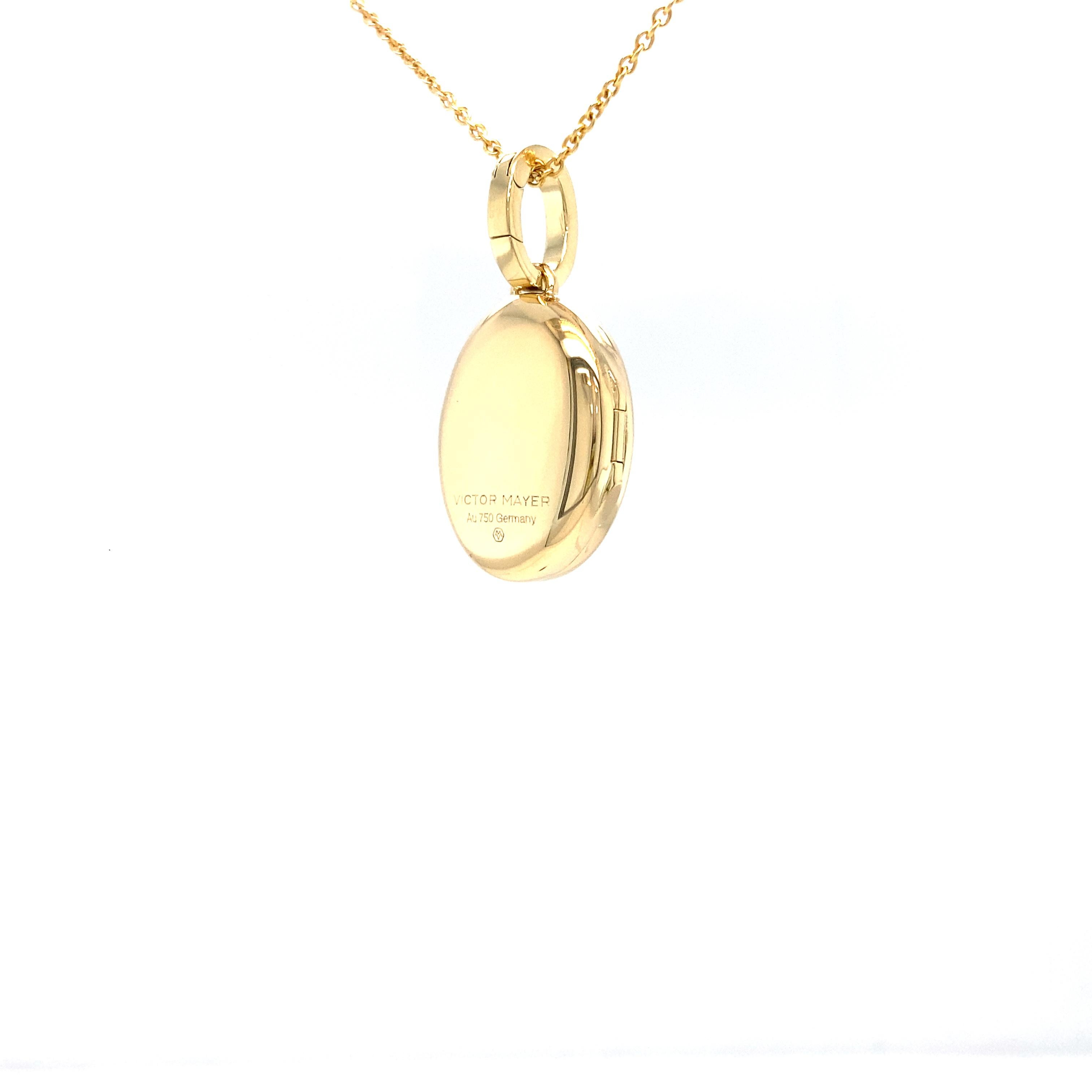 Collier pendentif libellule ovale en or jaune 18 carats et émail turquoise Pour femmes en vente