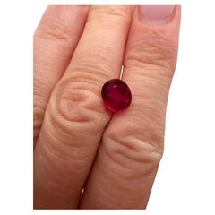 Oval loose ruby with cerificate 9x7mm