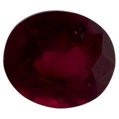 Rubí oval suelto con cerificado 9x7mm