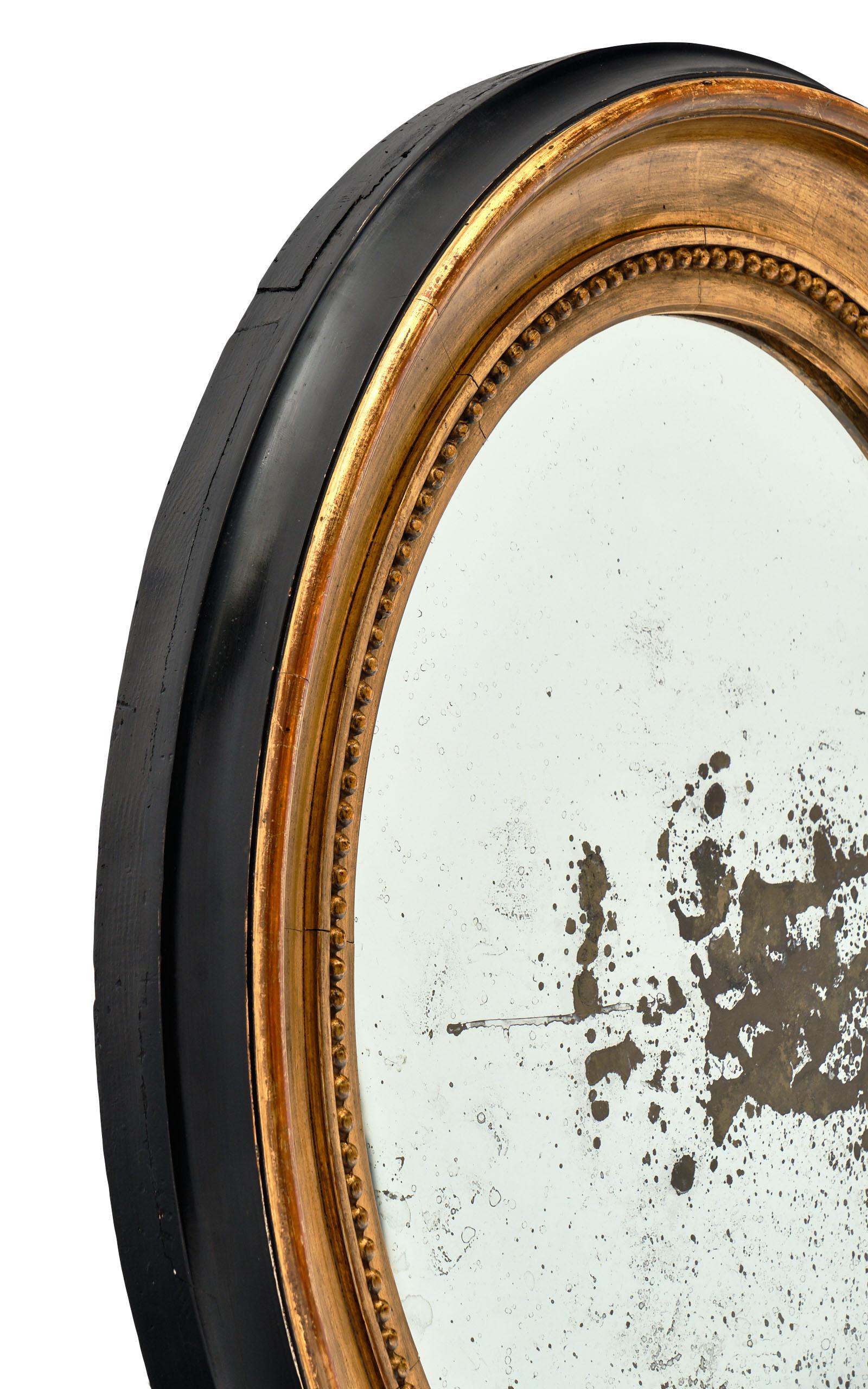 Oval Louis XVI Period French Mirror In Good Condition In Austin, TX